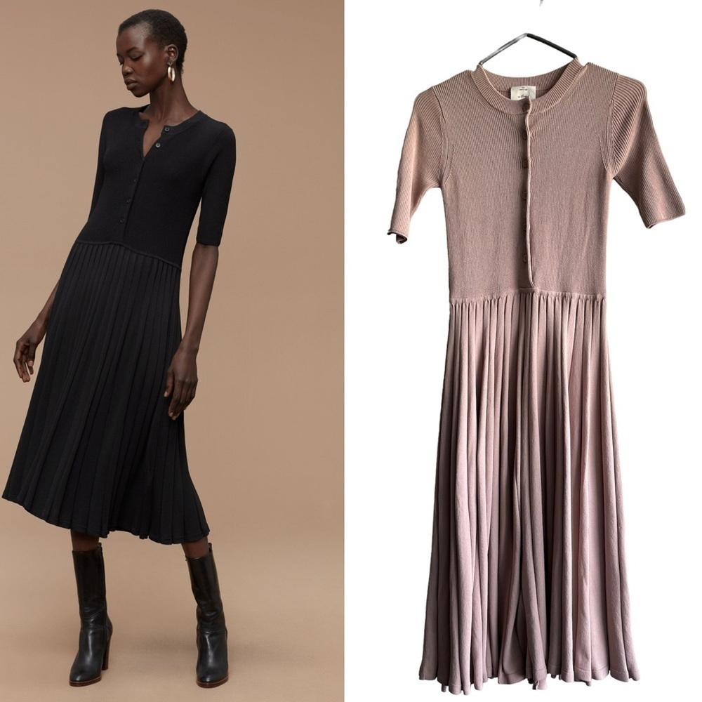 Aritzia Pleated Midi Dress